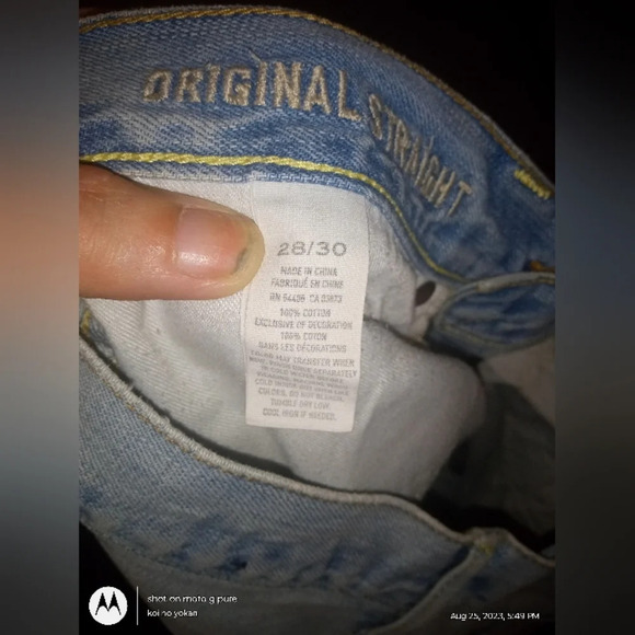 AE AirFlex+ Distressed Relaxed Straight Jean 28 - Picture 5 of 10